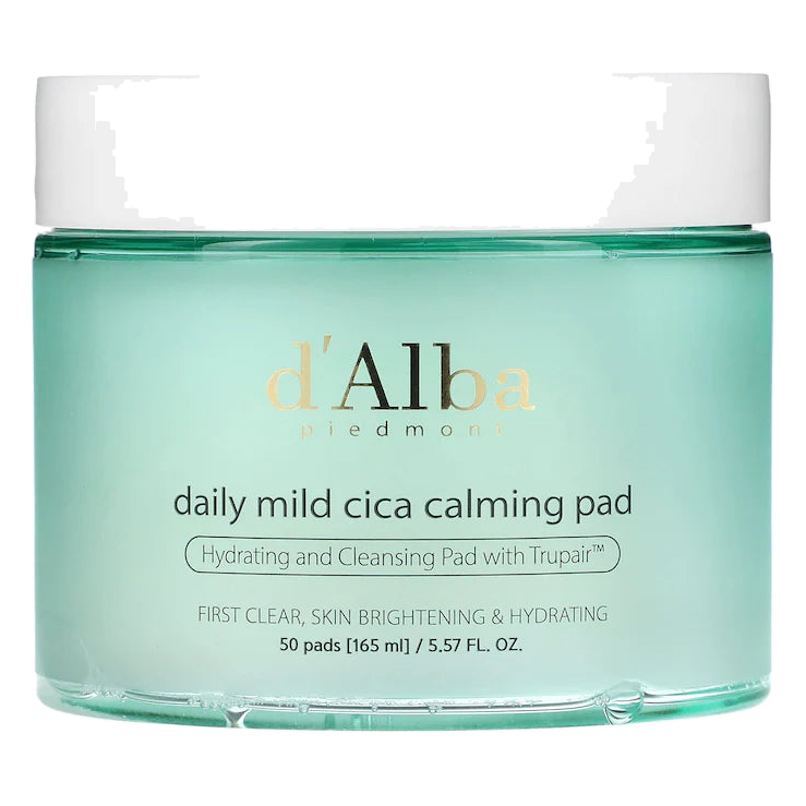d’Alba – Daily Mild Cica Calming Pad, 50 EA, 165ml