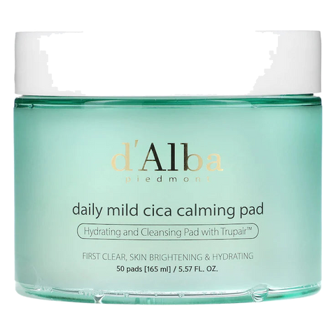 d’Alba – Daily Mild Cica Calming Pad, 50 EA, 165ml