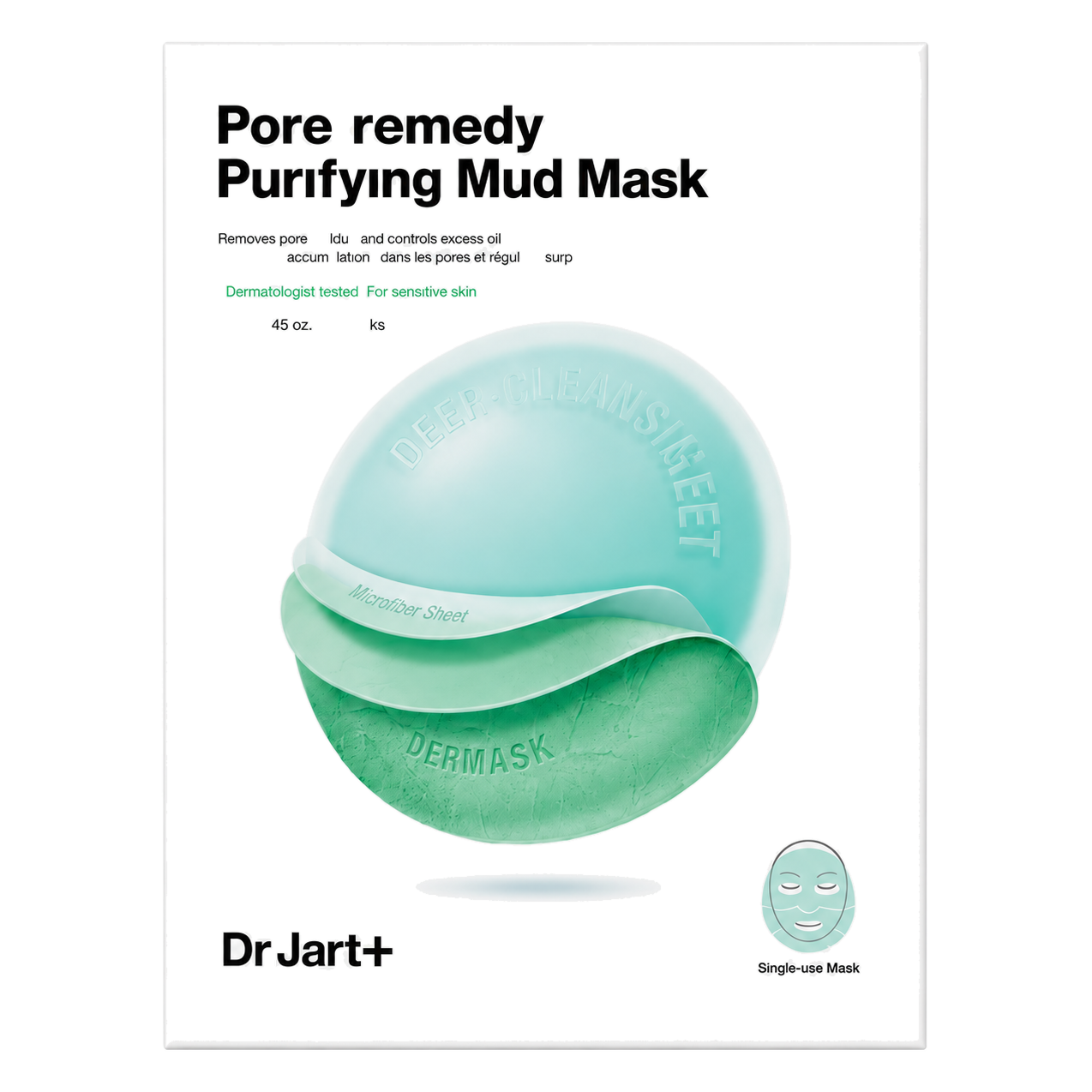 Dr.Jart+ – Dermask Pore Remedy Purifying Mud Mask Pack, 5 sheets