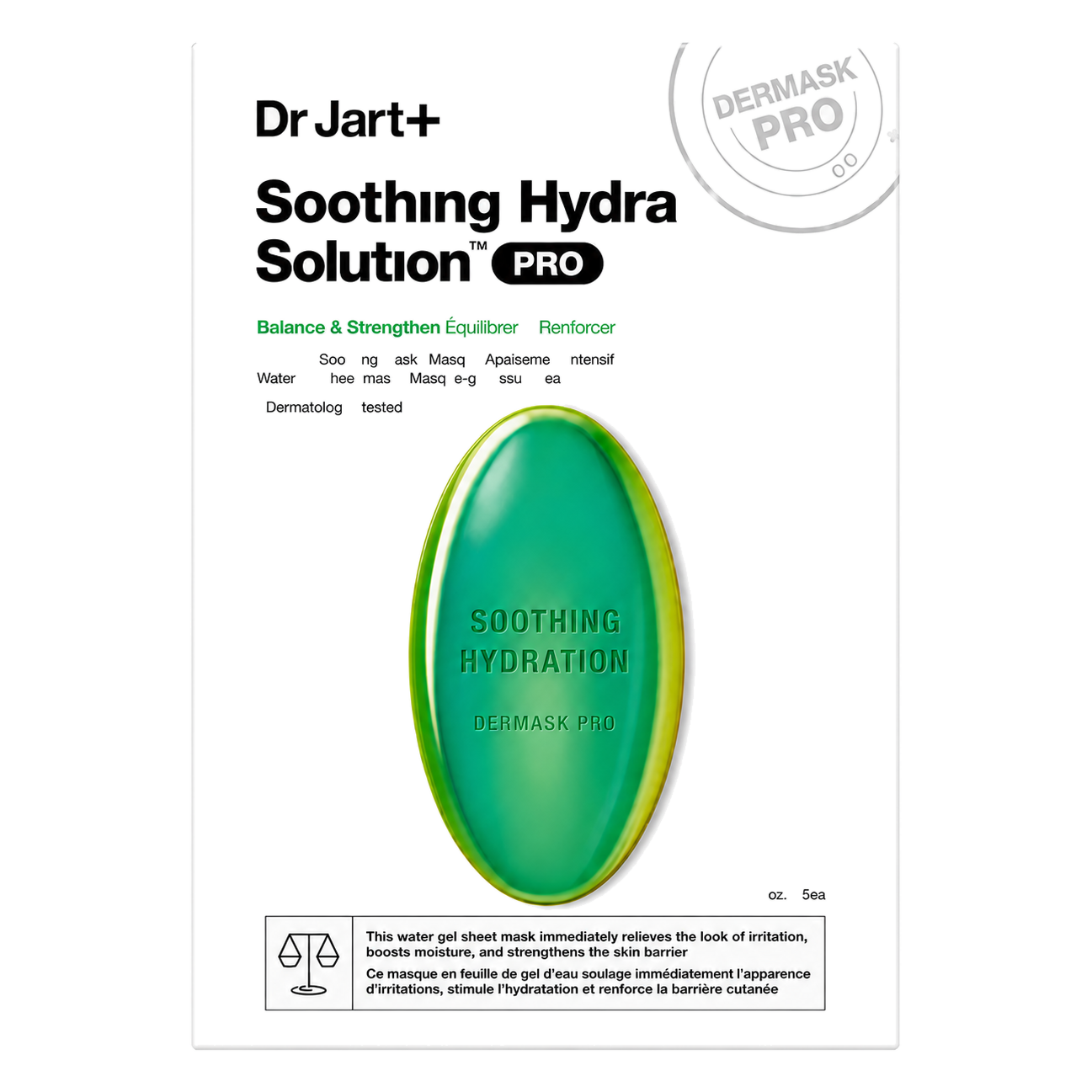 Dr.Jart+ – Soothing Hydra Solution Pro Mask Pack, 5 sheets