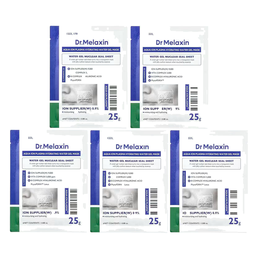 Dr.Melaxin – Aqua Ion Plasma Water Gel Mask 25g*5ea