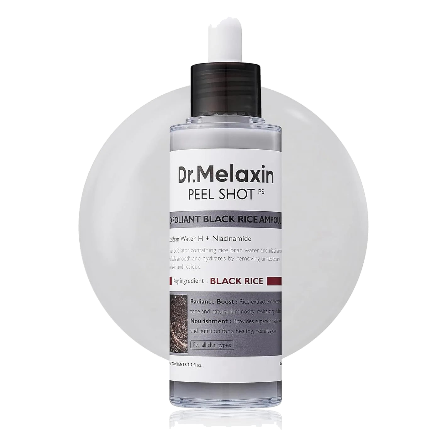 Dr.Melaxin – Peel Shot Exfoliant Black Rice Ampoule, 80ml
