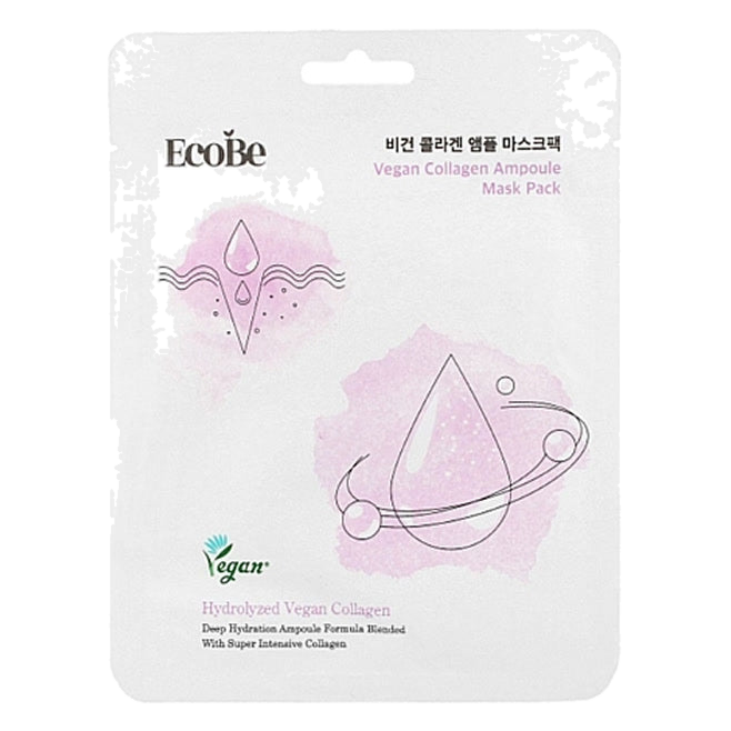 EcoBe – Vegan Collagen Ampoule Mask Pack, 25ml, 1 piece