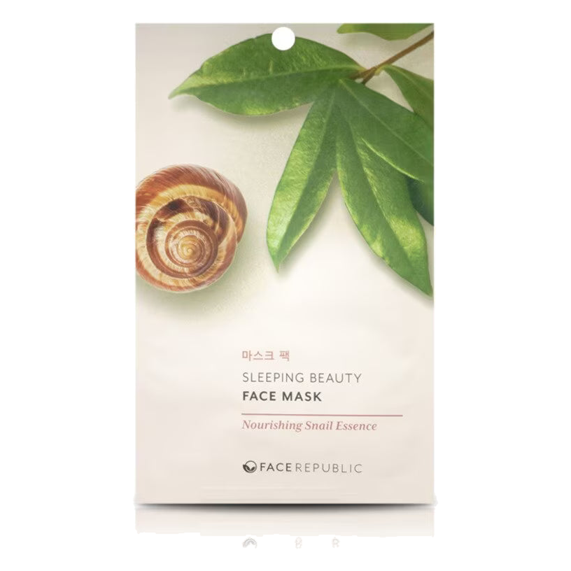 Face Republic – Sleeping Beauty Face Mask Nourishing Snail Essence, 23ml, 1 piece