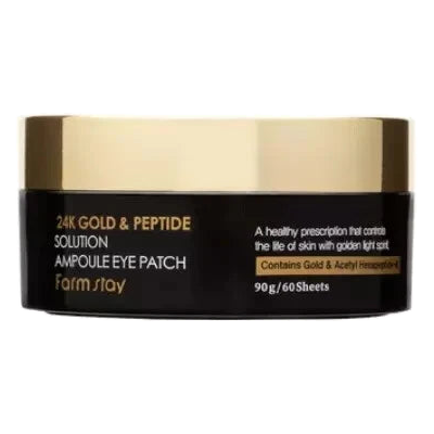 Farmstay – 24K Gold & Peptide Solution Ampoule Eye Patch – 90g