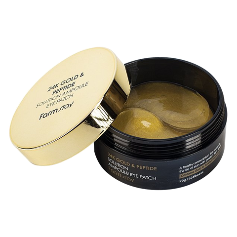 Farmstay – 24K Gold & Peptide Solution Ampoule Eye Patch, 60 patches