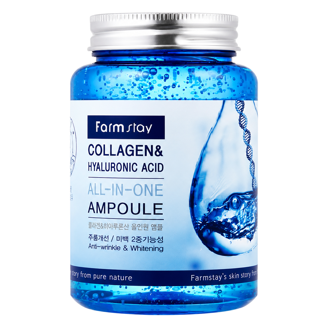 Farmstay – Collagen & Hyaluronic Acid All-in-One Ampoule, 250ml