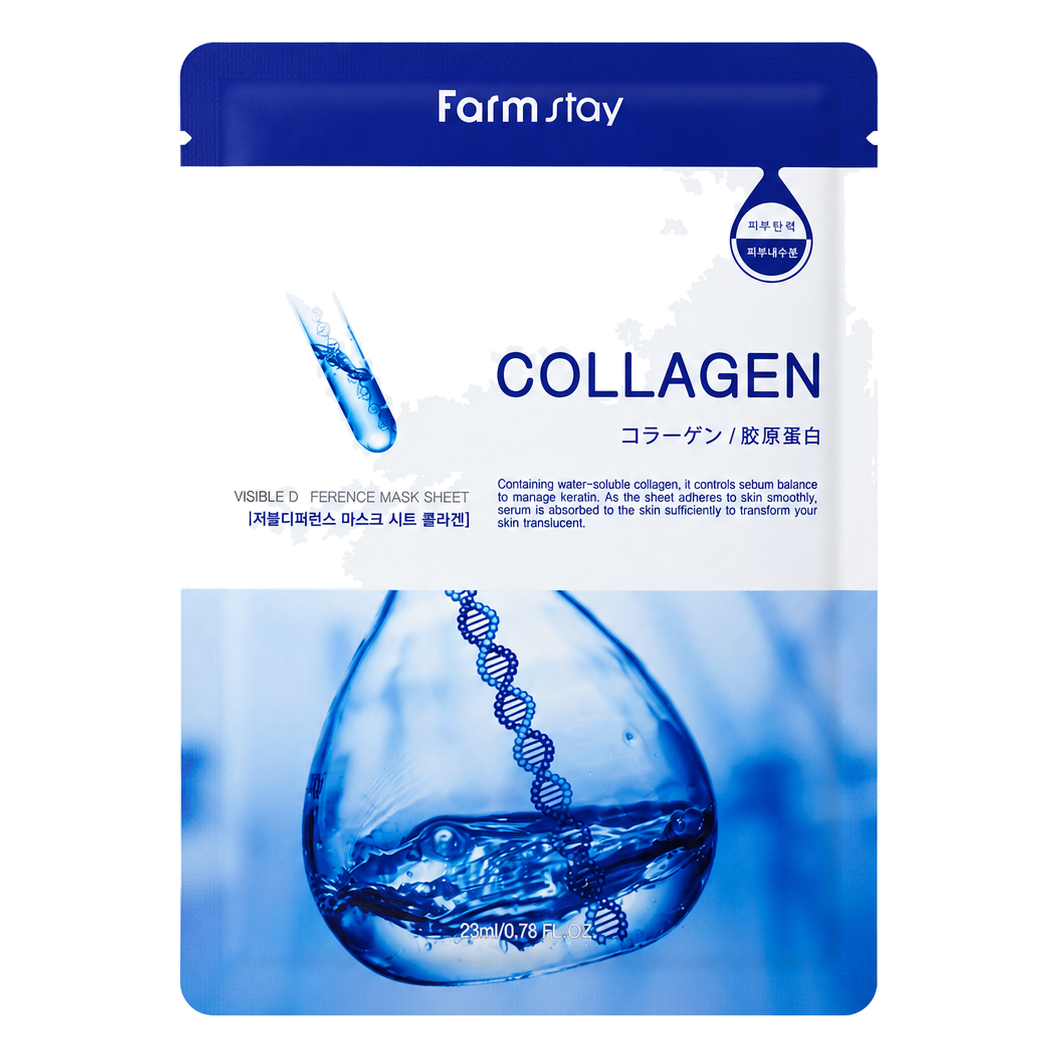 Farmstay – Visible Difference Mask Sheet Collagen, 1 sheet