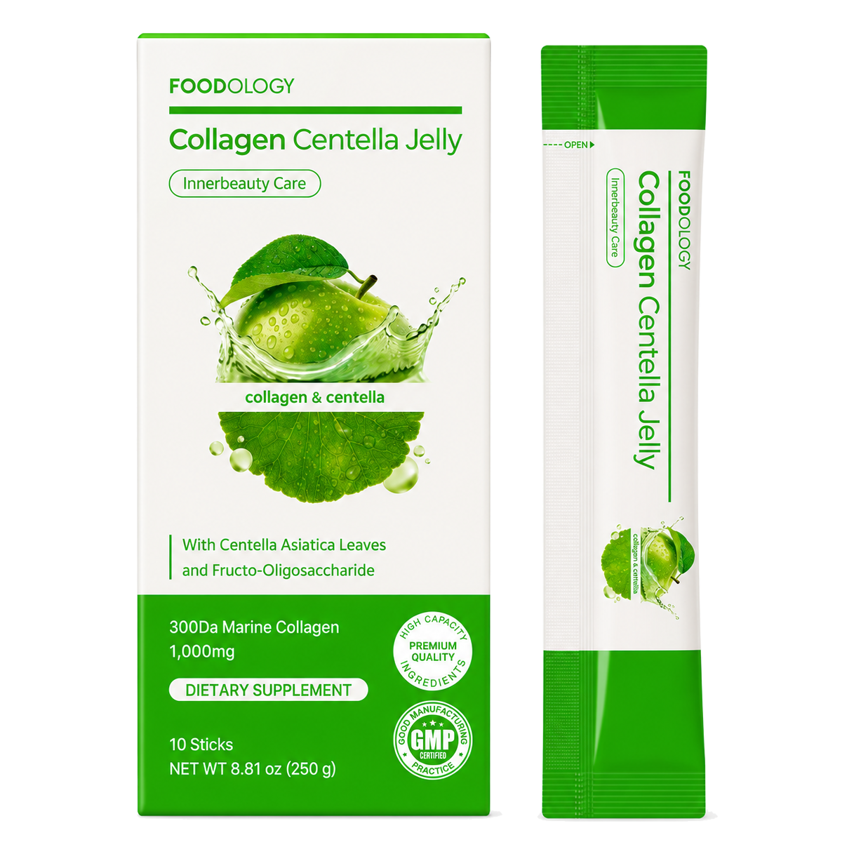 FOODOLOGY – Collagen Centella Jelly, 25g x 10 sticks