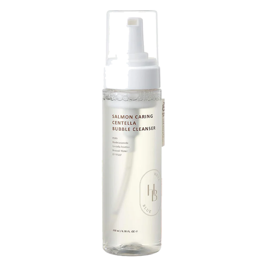 HEVEBLUE – Salmon Caring Centella Bubble Cleanser, 200ml