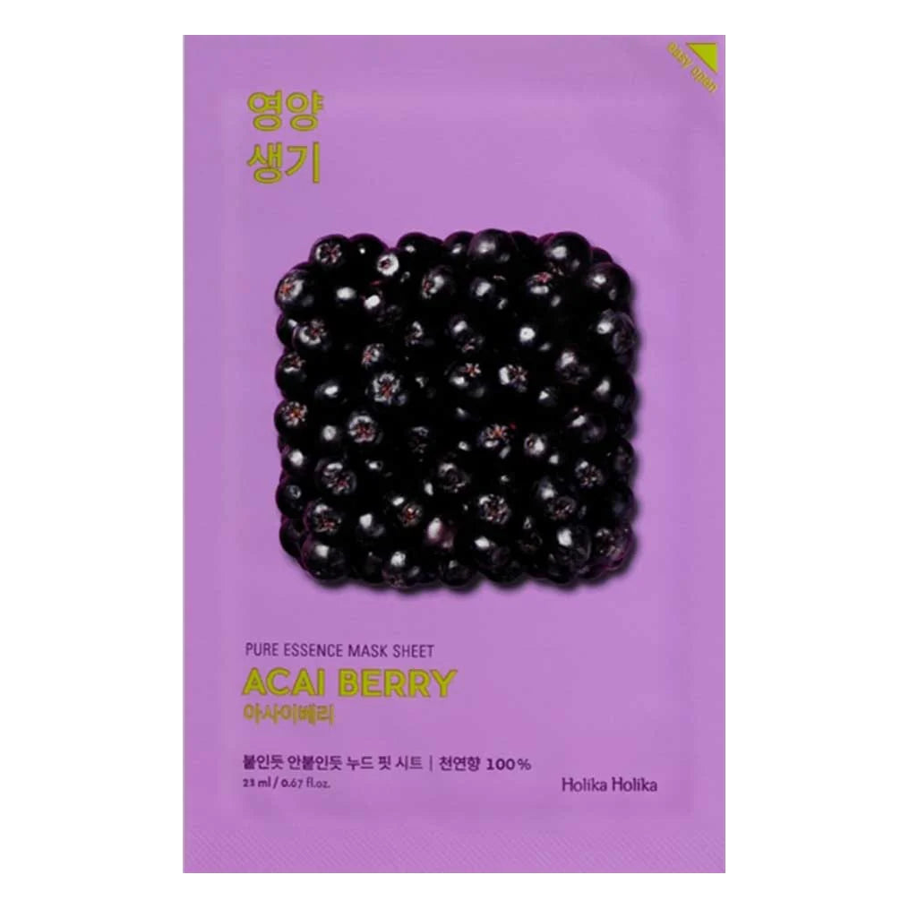 Holika Holika – Pure Essence Mask Sheet, Acai Berry, 23ml