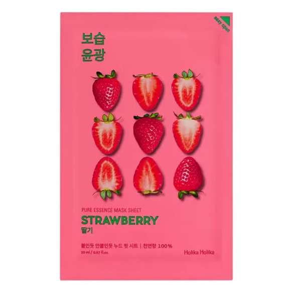 Holika Holika – Pure Essence Mask Sheet Strawberry, 20ml, 1 piece
