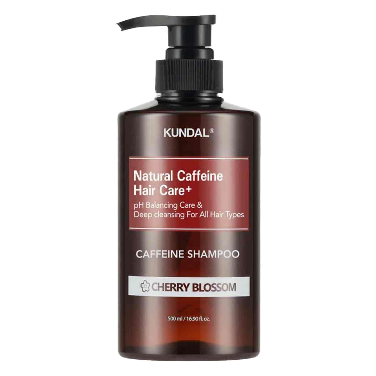 KUNDAL – Caffeine Shampoo, Cherry Blossom, 500ml