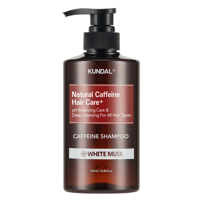 KUNDAL – Caffeine Shampoo, White Musk, 500ml