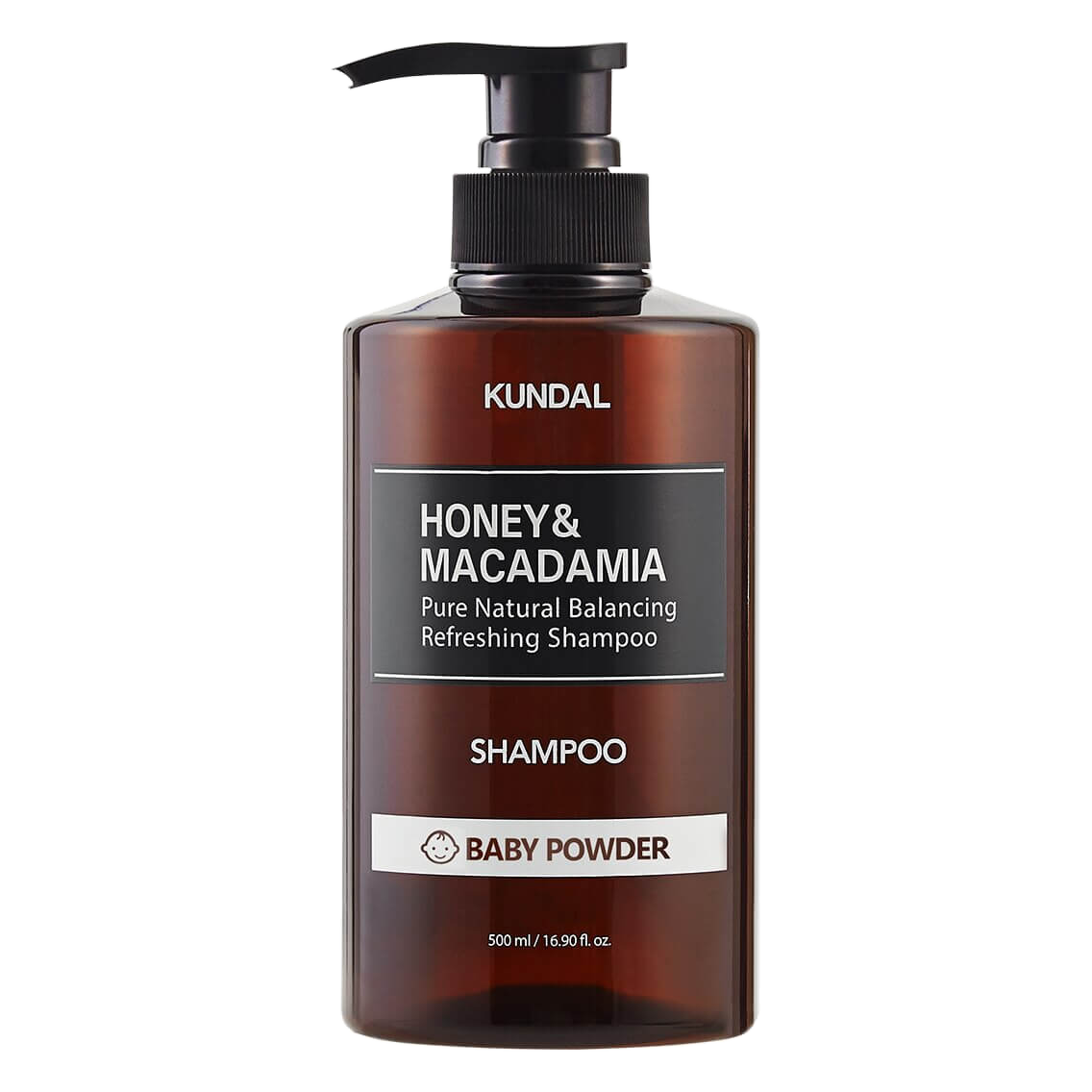 KUNDAL – Honey & Macadamia Nature Shampoo, Baby Powder, 500ml