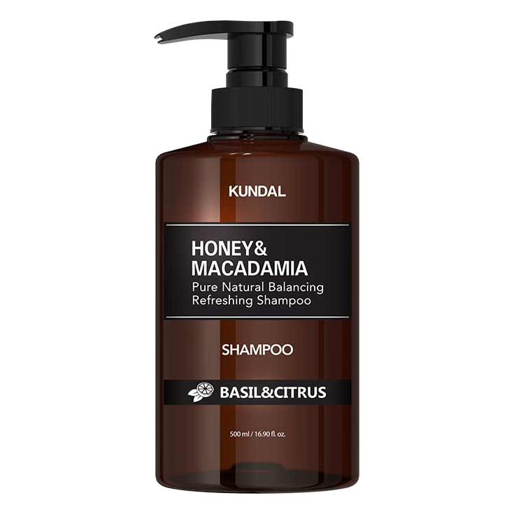 KUNDAL – Honey & Macadamia Nature Shampoo, Basil & Citrus, 500ml