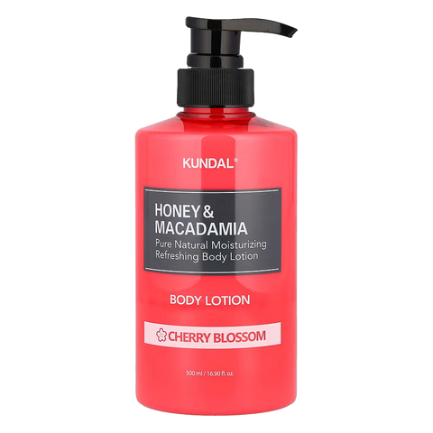KUNDAL – Honey & Macadamia Pure Body Lotion, Cherry Blossom, 500ml
