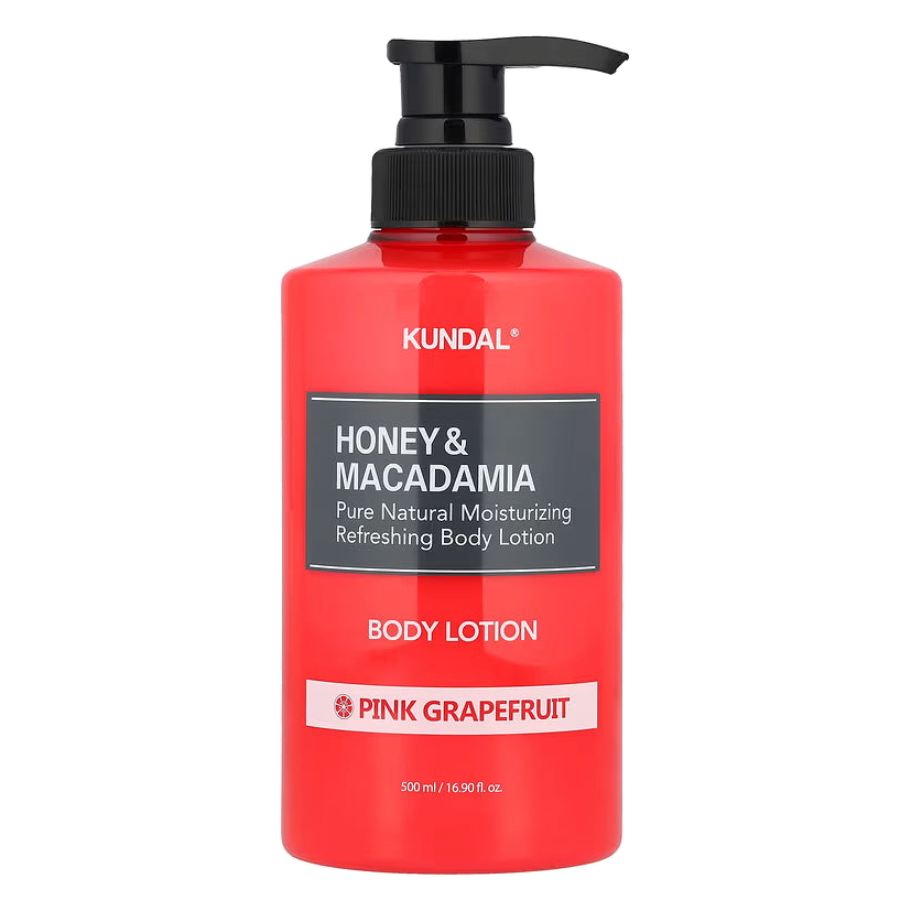 KUNDAL – Honey & Macadamia Pure Body Lotion, Pink Grapefruit, 500ml