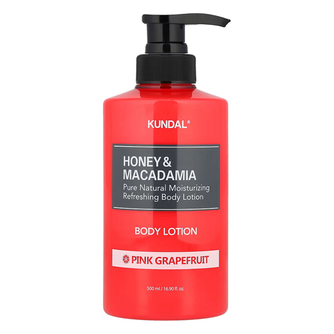 KUNDAL – Honey & Macadamia Pure Body Lotion, Pink Grapefruit, 500ml