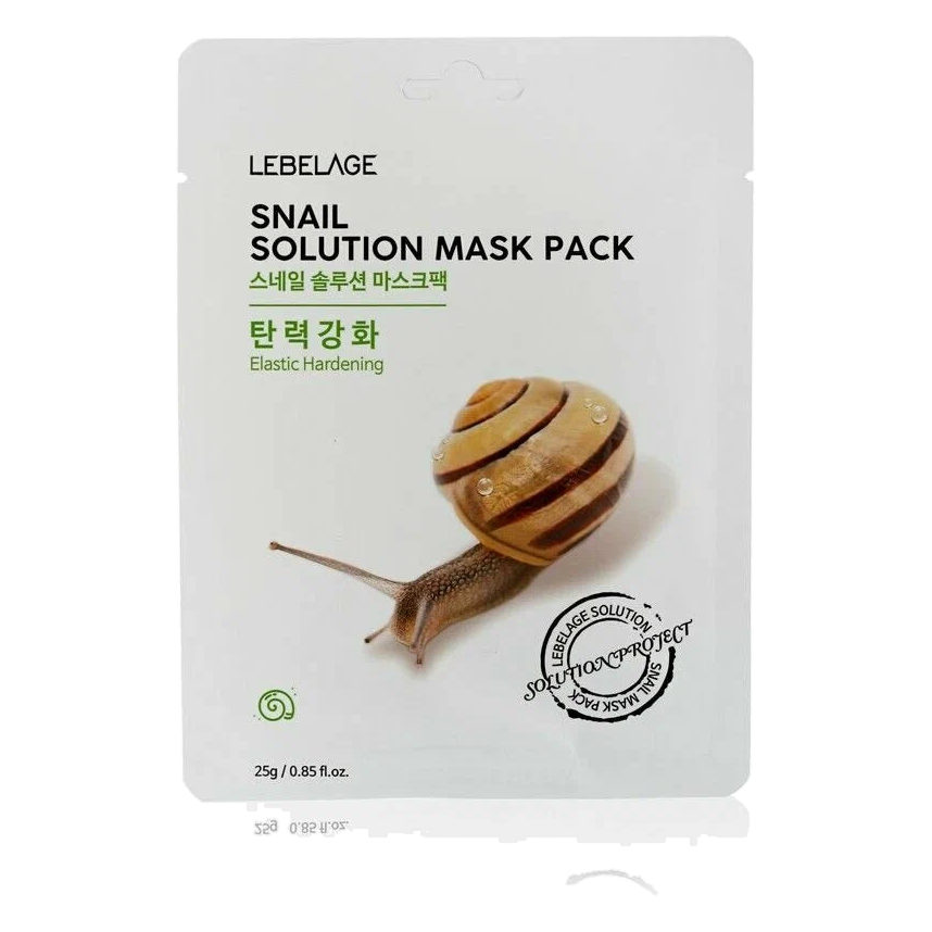 LEBELAGE – Snail Solution Mask Pack, 25g, 1pc