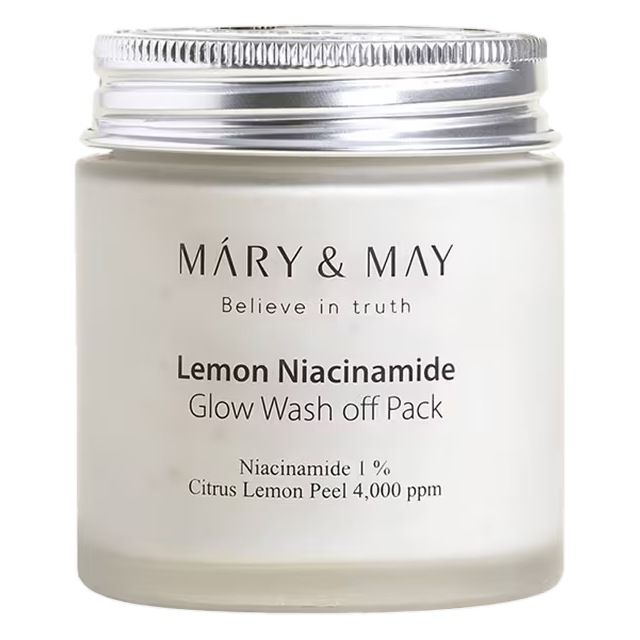 Mary & May – Lemon Niacinamide Glow Wash Off Pack, 125g
