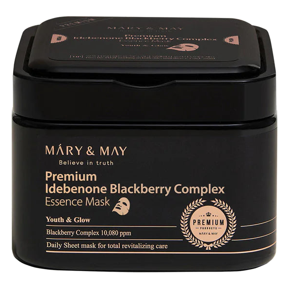 Mary & May – Premium Idebenone Blackberry Complex Essence Mask, 20EA/250g