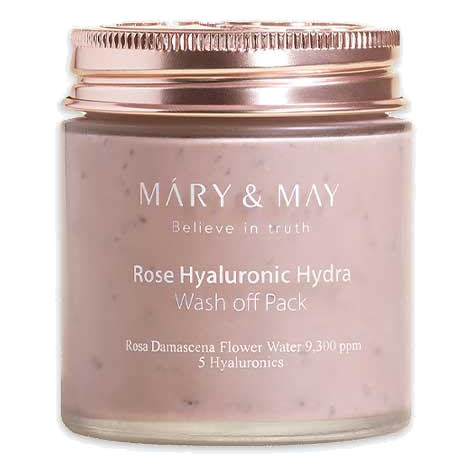 Mary & May – Rose Hyaluronic Hydra Wash Off Pack, 125g