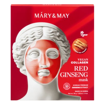 Mary & May – Vegan Collagen Red Ginseng Mask – 30g*4ea