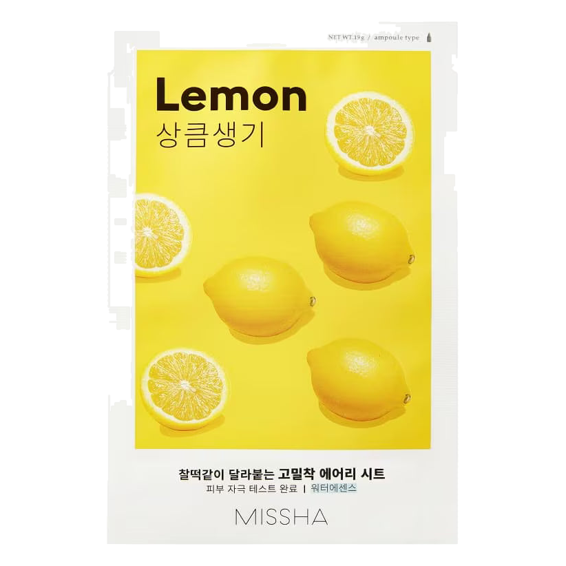 Missha – Airy Fit Sheet Mask – Lemon, 19g