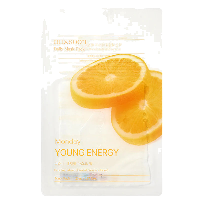 Mixsoon – Daily Mask Pack x Monday – 10 sheets * 25g- Monday Young Energy