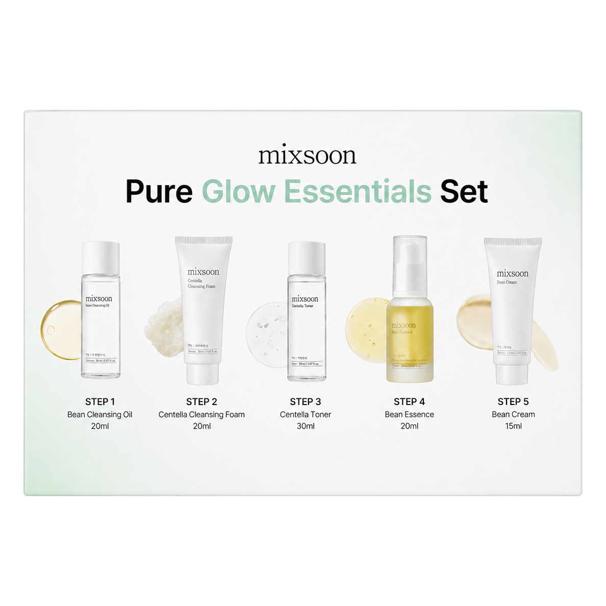 Mixsoon – Pure Glow Essentials Set, 5 items