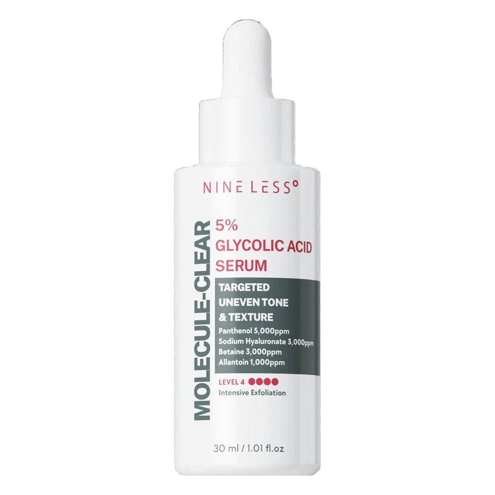 NINE LESS – Molecule-Clear 5% Glycolic Acid Serum – 30ml