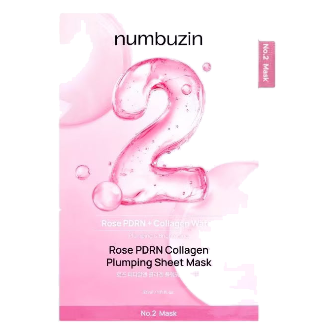 Numbuzin – No.2 Rose PDRN Collagen Plumping Sheet Mask, 1 piece