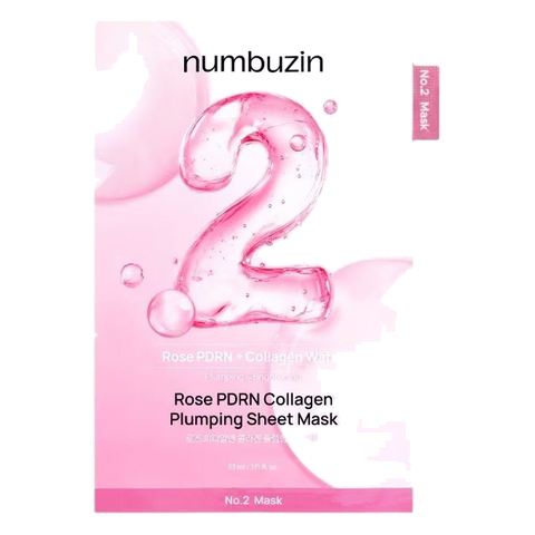 Numbuzin – No.2 Rose PDRN Collagen Plumping Sheet Mask, 1 piece