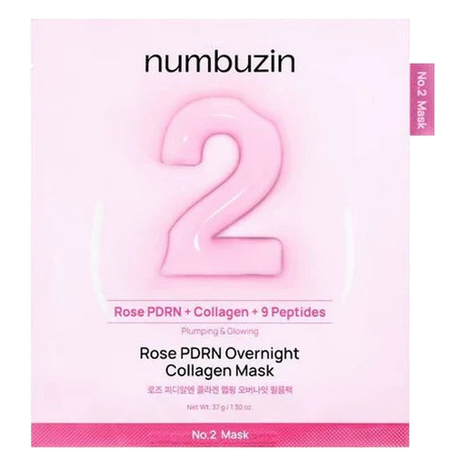 Numbuzin – No.2 Rose PDRN Overnight Collagen Mask, 37g, 1 piece