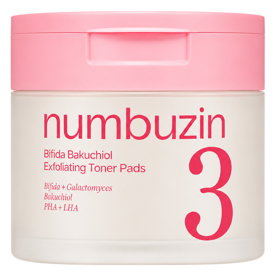 Numbuzin – No.3 Bifida Bakuchiol Exfoliating Toner Pads, 190ml (70 pads)