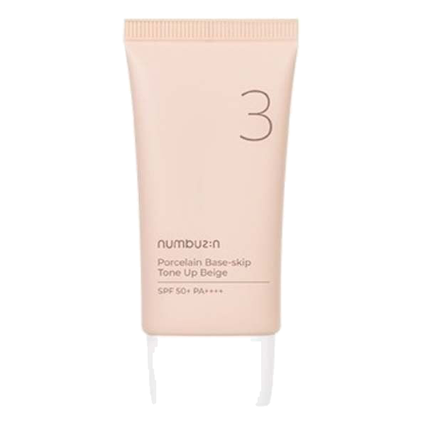 Numbuzin – No.3 Porcelain Base-skip Tone up Beige, 50ml