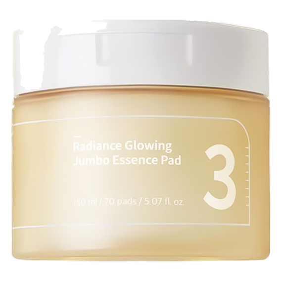 Numbuzin – No.3 Radiance Glowing Jumbo Essence Pad – 150ml/70pads