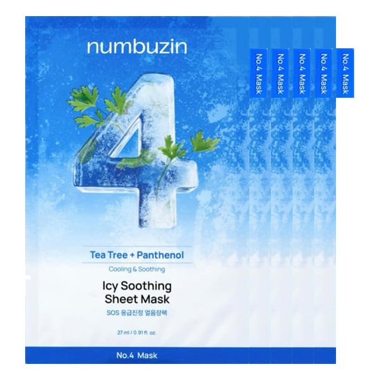 Numbuzin – No.4 Icy Soothing Sheet Mask – 27g*5ea