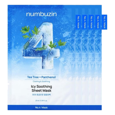 Numbuzin – No.4 Icy Soothing Sheet Mask – 27g*5ea