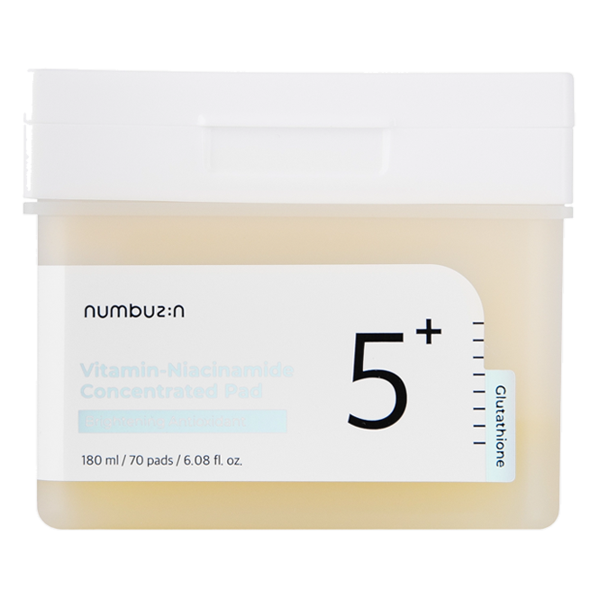 Numbuzin – No.5+ Glutathione Vitamin Concentrated Pad – 180ml/70pads