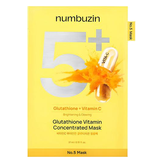 Numbuzin – No.5 Vitamin Spotlight Sheet Mask, 27ml, 1 piece