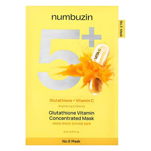Numbuzin – No.5 Vitamin Spotlight Sheet Mask, 27ml, 1 piece