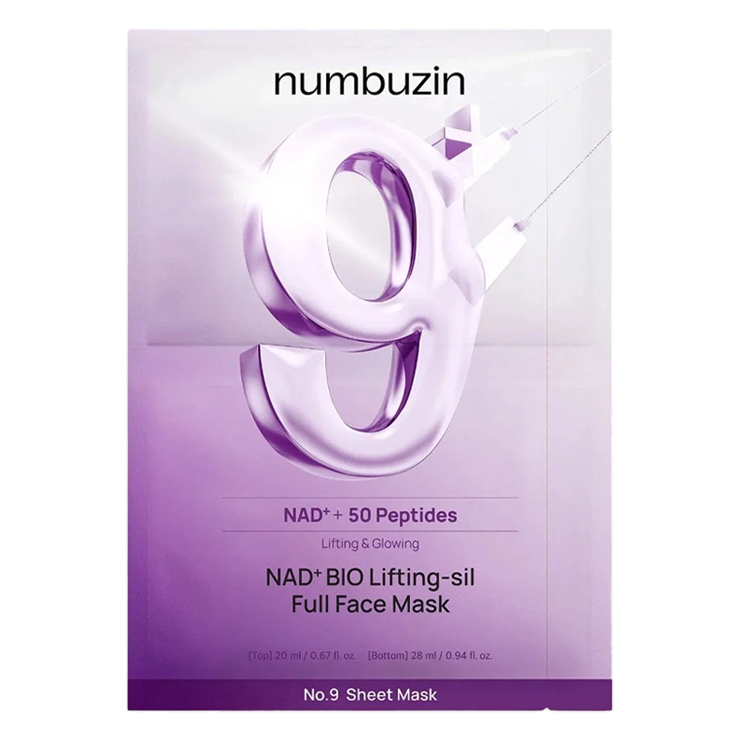 Numbuzin – No.9 NAD+ Bio Lifting-sil Full Face Mask, 28ml, 1 piece