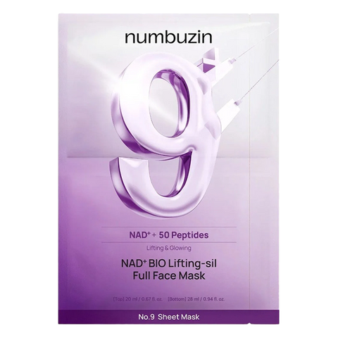Numbuzin – No.9 NAD+ Bio Lifting-sil Full Face Mask, 28ml, 1 piece