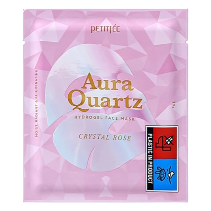 Petitfee – Aura Quartz Hydrogel Face Mask – Crystal Rose, 30g, 1 piece