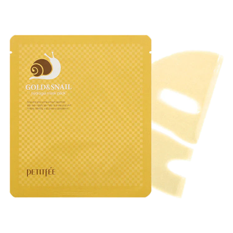 Petitfee – Gold & Snail Intensive Hydrogel Mask Pack, 30g, 1 piece