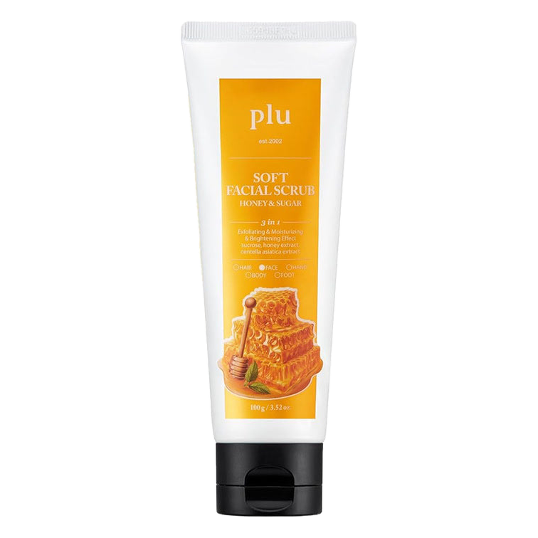 plu – Soft Facial Scrub Honey and Sugar, 100g