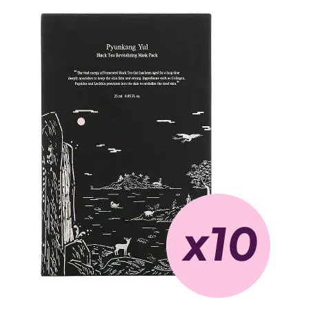 Pyunkang Yul – Black Tea Revitalizing Mask Pack, 10ea