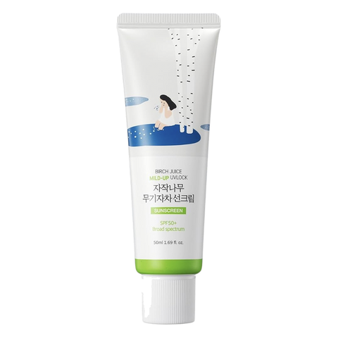 Round Lab – Birch Juice Moisturizing Mild-Up Sun Cream SPF 50+ PA++++ – 50ml